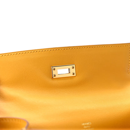 Hermes Swift Kelly Pochette Clutch Jaune Ambre 14 of 15