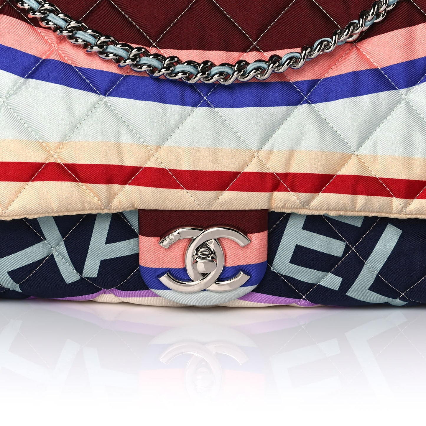 Fabric Quilted Printed XXL Flap Multicolor