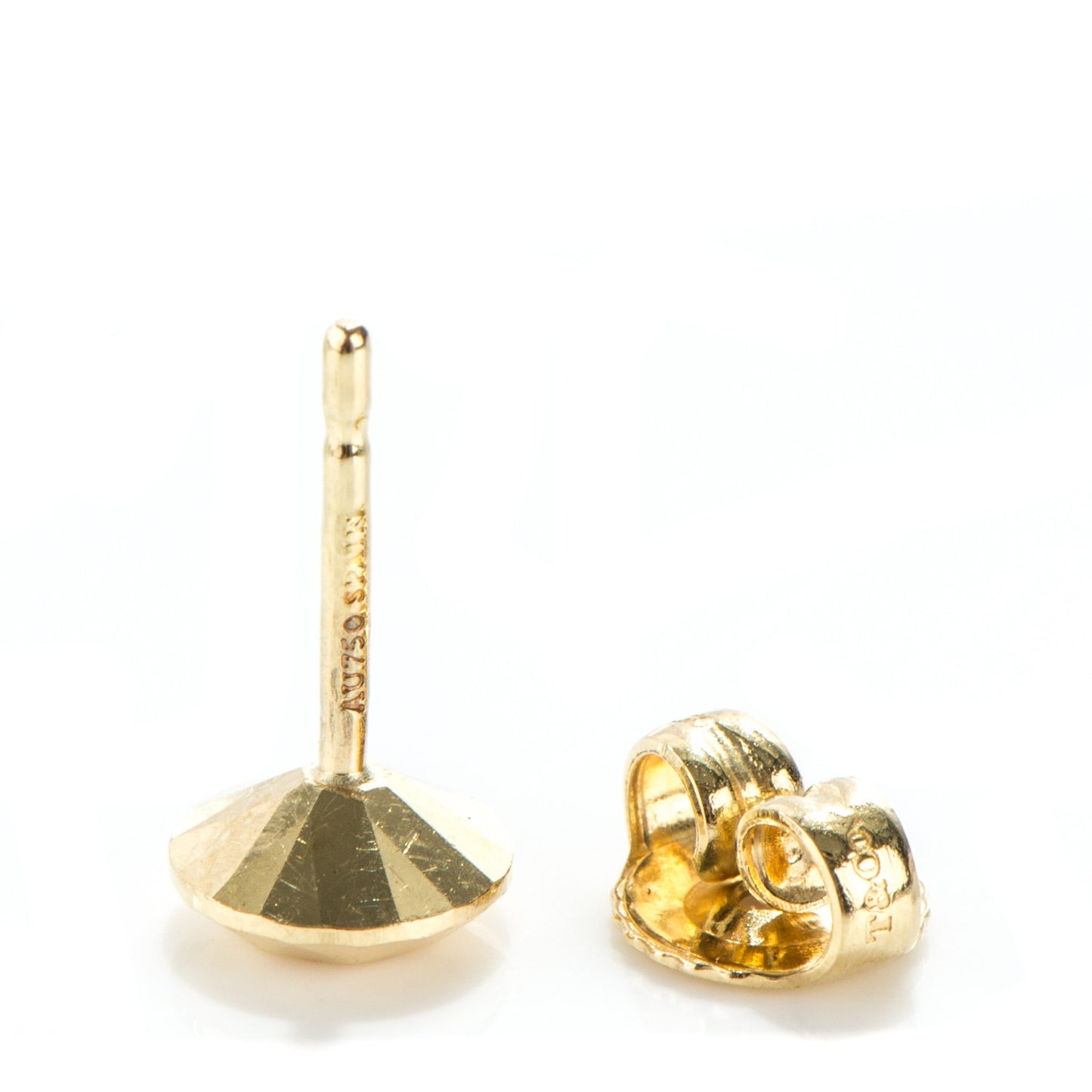 18K Yellow Gold Elsa Peretti Two Carat Faceted Earrings