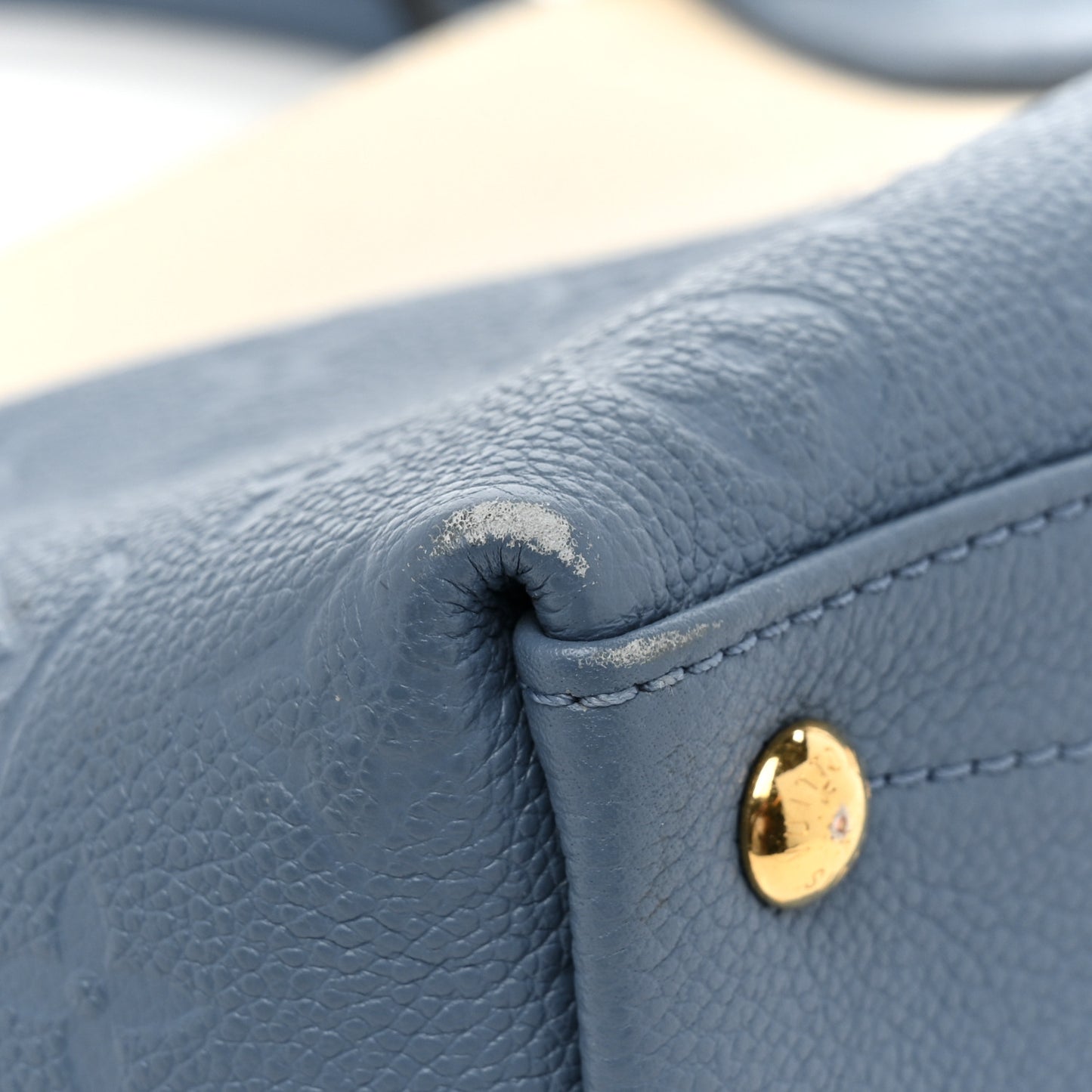 Empreinte V Tote BB Denim Creme