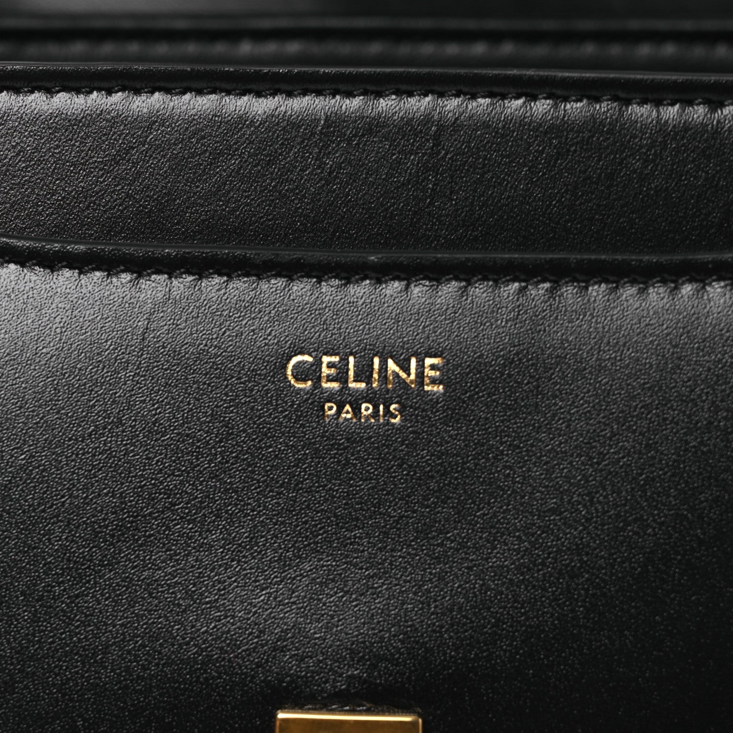 Celine Satinated Calfskin Mini 16 Top Handle Bag Black 11 of 29