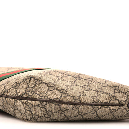 Gucci GG Supreme Monogram Web Small Ophidia Half Moon Hobo Beige Ebony New Acero 10 of 10
