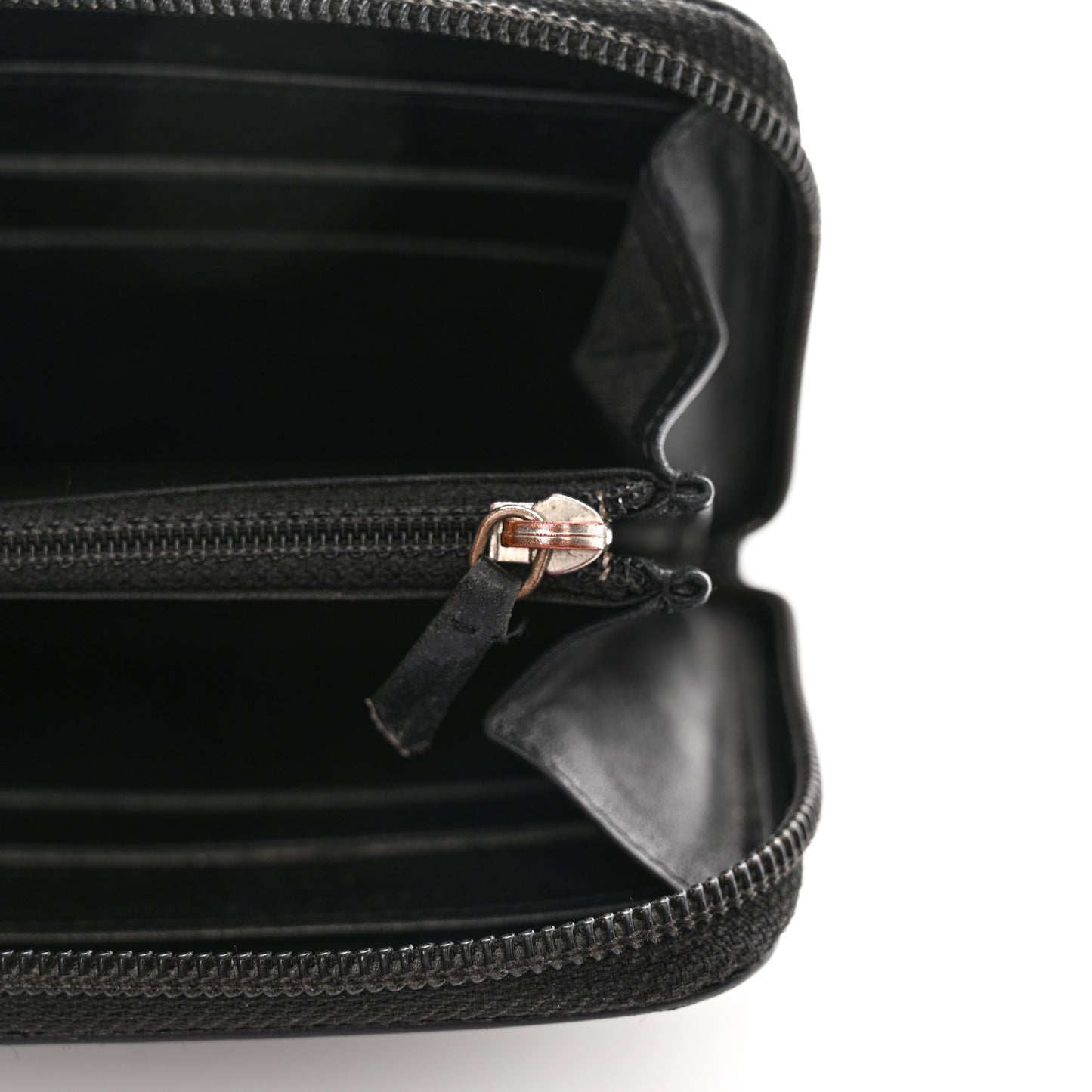 Caviar Large Timeless CC Zip Around Wallet Black