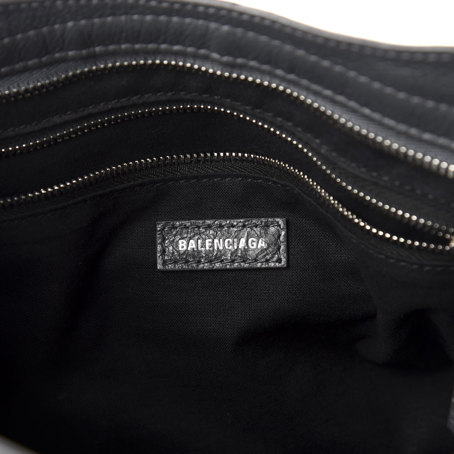 Balenciaga Agneau Classic Silver Hardware S City Black Gris Fossile 9 of 12