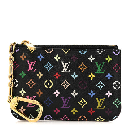 Louis Vuitton Monogram Multicolor Key Pouch Black Grenade 1 of 10