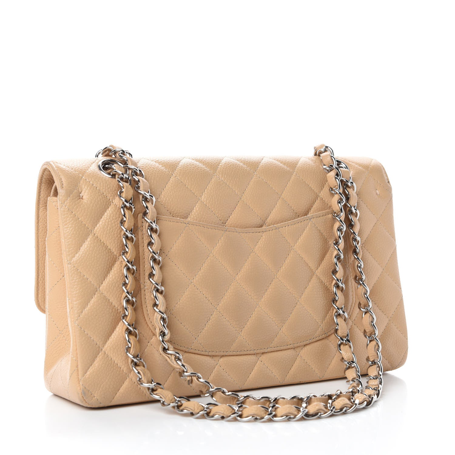 Chanel Caviar Quilted Medium Double Flap Beige Clair 3 of 17