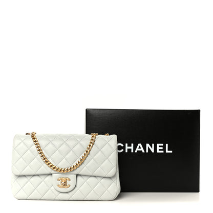 Chanel Lambskin Quilted Small Sweet Camellia Flap Light Blue 12 of 12