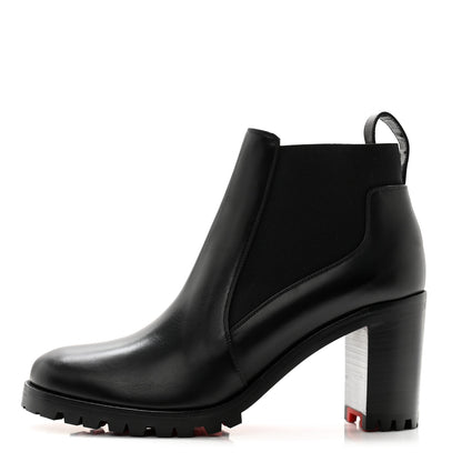 Christian Louboutin Calfskin Marchacroche 70 Chelsea Boots 39 Black 1 of 10
