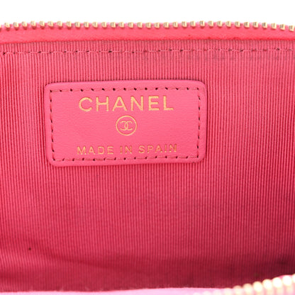 Chanel Caviar Quilted Zipped Key Holder Case Pink 5 of 7