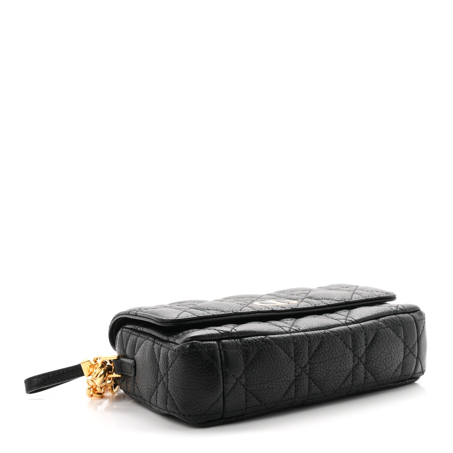 Christian Dior Supple Calfskin Cannage Caro Pouch With Chain  Black 4 of 11