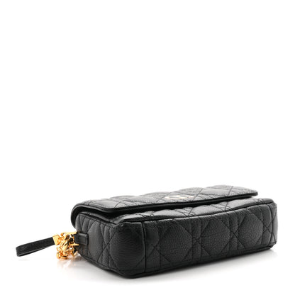 Christian Dior Supple Calfskin Cannage Caro Pouch With Chain  Black 4 of 11