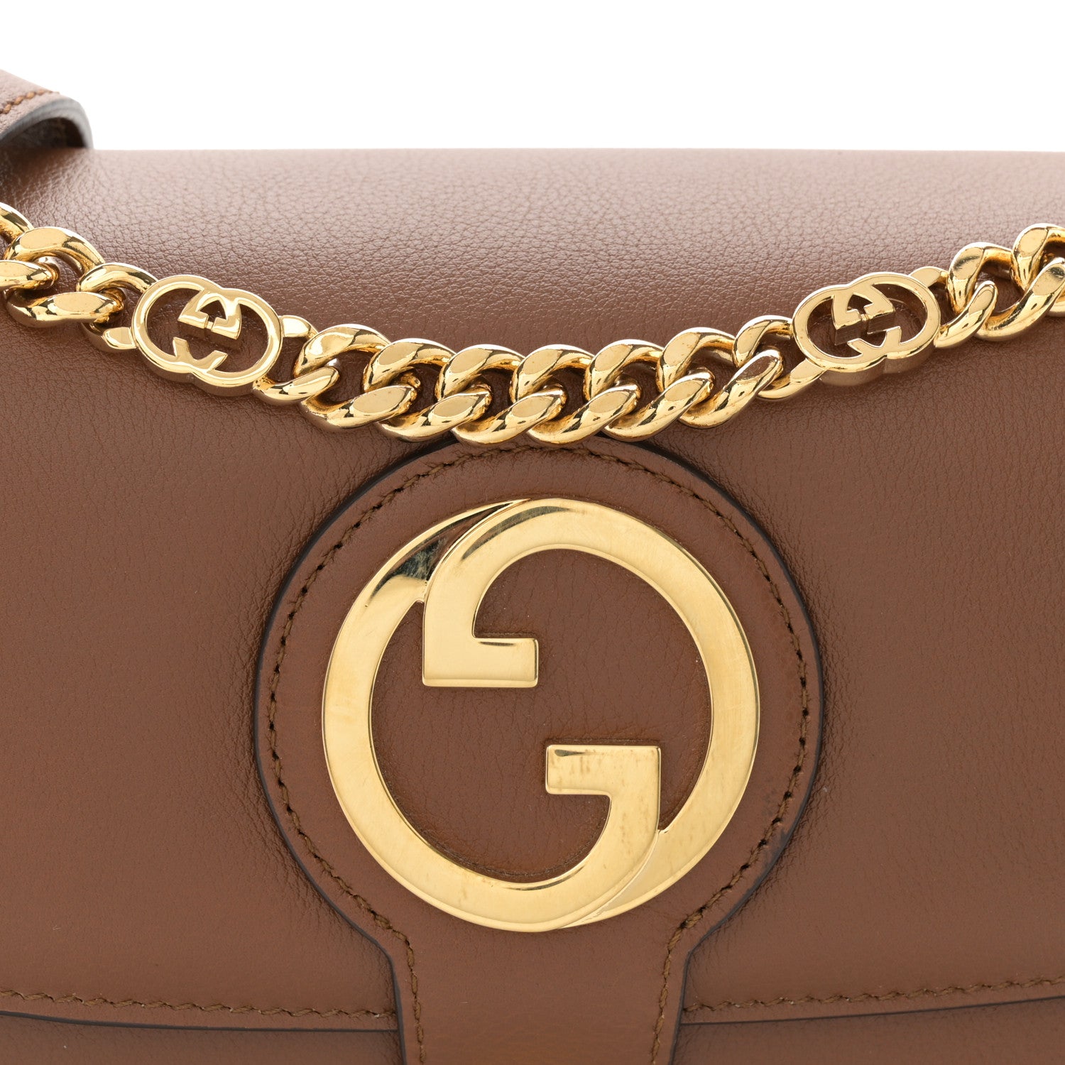 Gucci Roxy Calfskin Small Blondie Top Handle Shoulder Bag Cuir 8 of 11