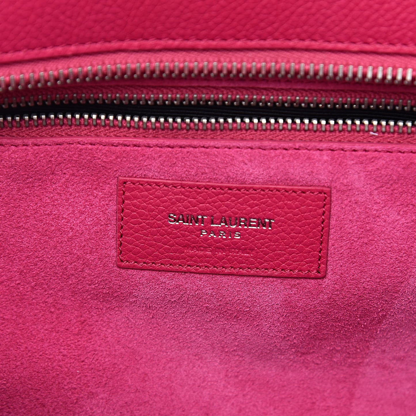 Grained Calfskin Small Cabas Rive Gauche Bubblegum