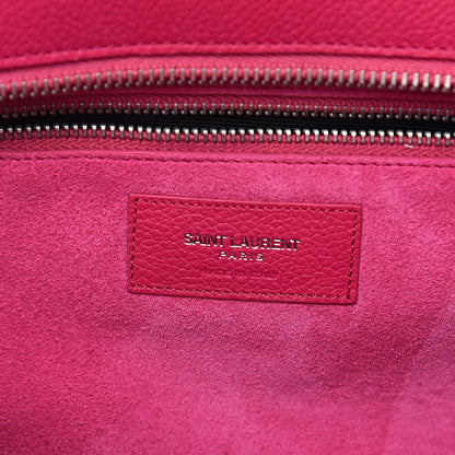 Saint Laurent Grained Calfskin Small Cabas Rive Gauche Bubblegum 6 of 10