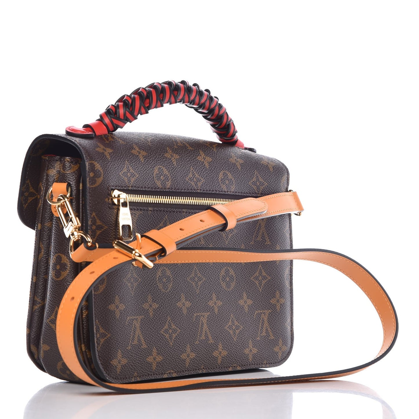 Monogram Braided Pochette Metis Coquelicot
