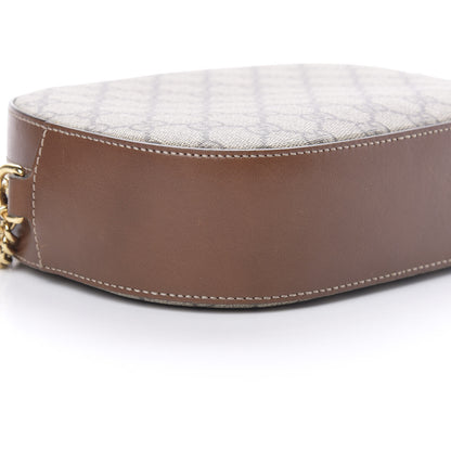 Gucci GG Supreme Monogram Cuoio Toscano Mini Chain Shoulder Bag Beige Ebony Cuir 9 of 13