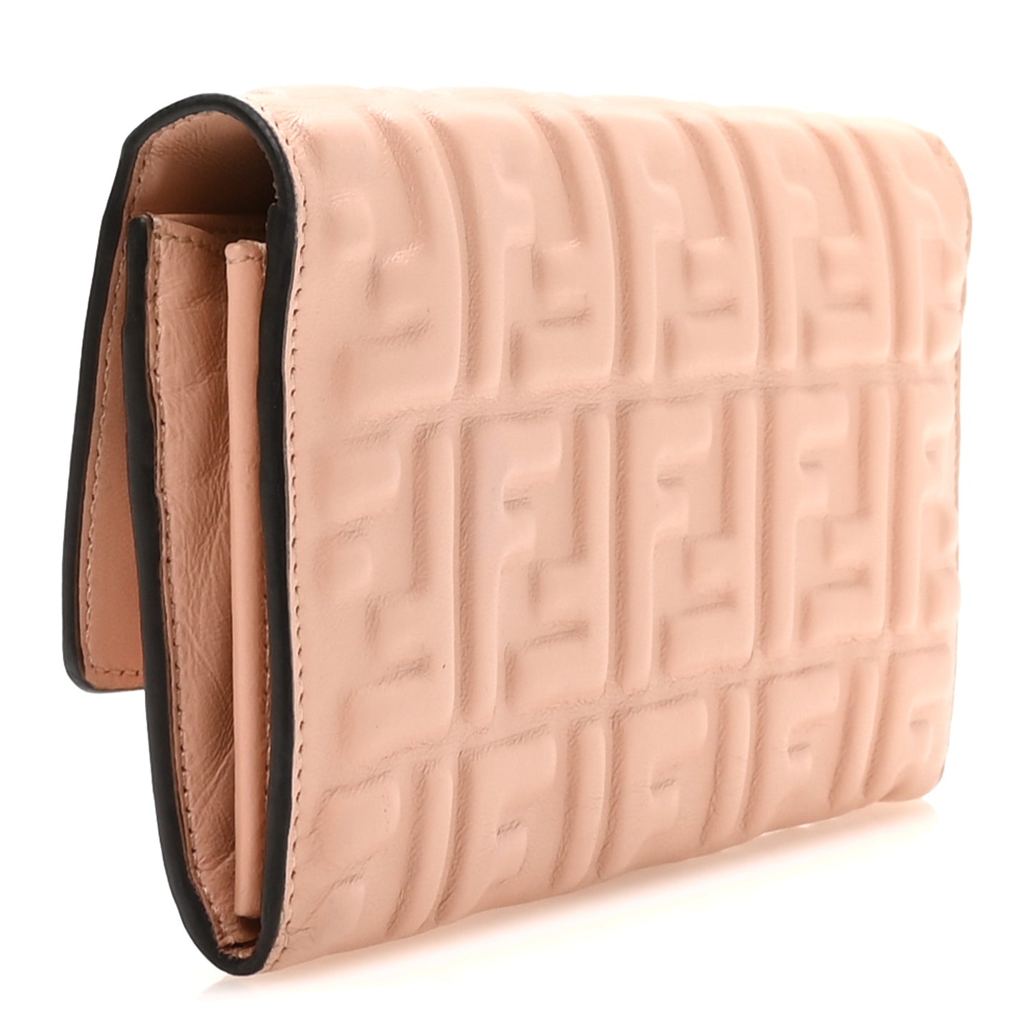 Nappa Matisse FF Embossed Continental Wallet Rose Quarzo