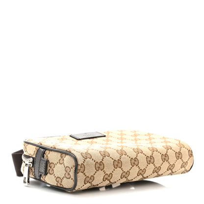 Gucci Monogram Dollar Calfskin Belt Bag Beige Ebony Testa di Moro Marrone Scuro 4 of 11