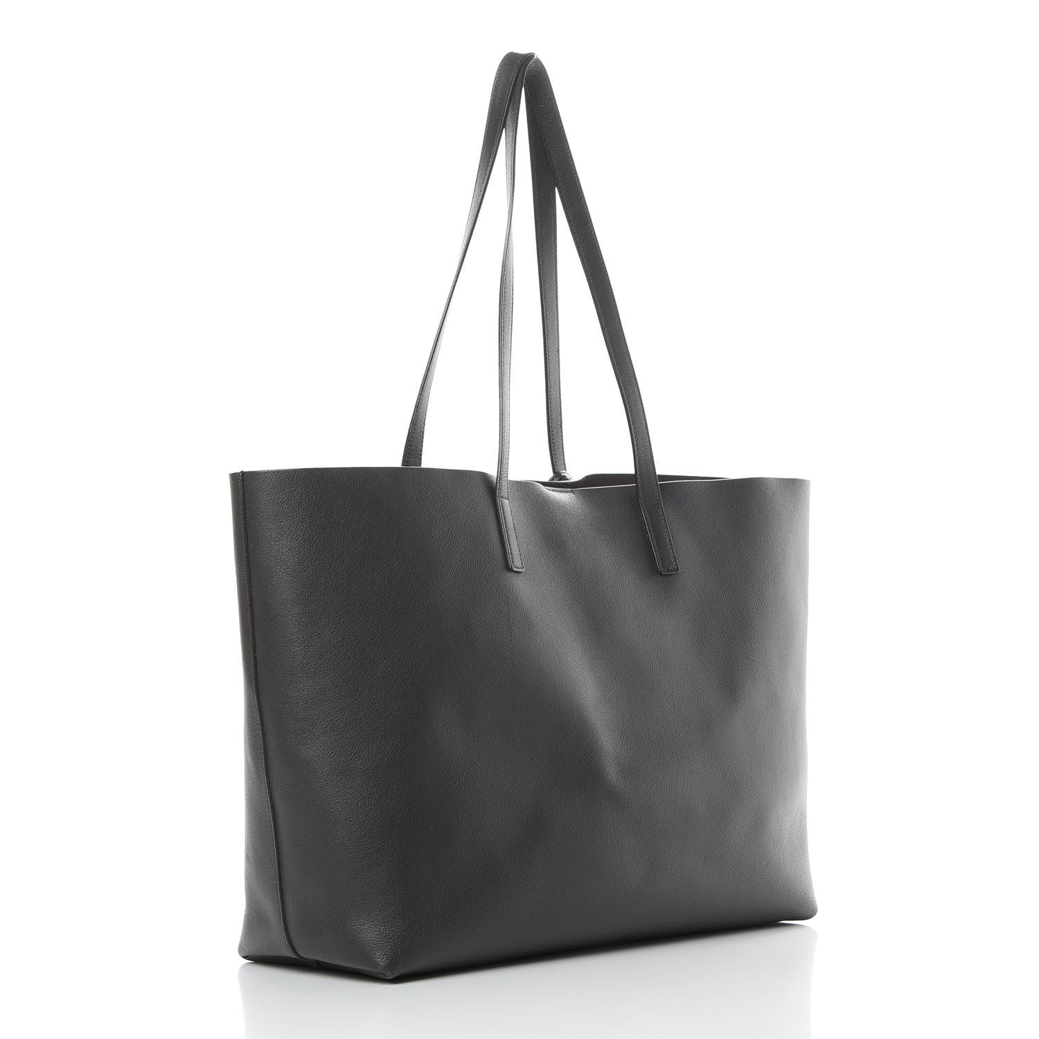 Saint Laurent Calfskin Large Shopping Tote Coal 4 of 15