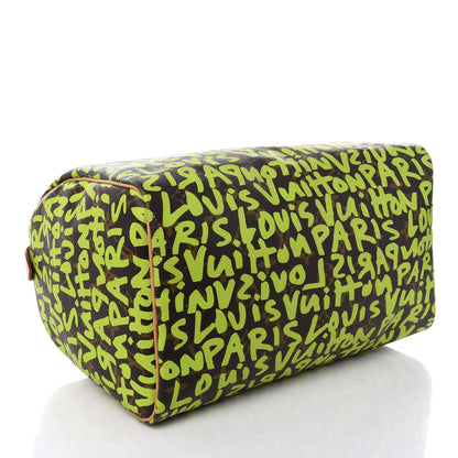 Louis Vuitton Monogram Graffiti Speedy 30 Green 3 of 8