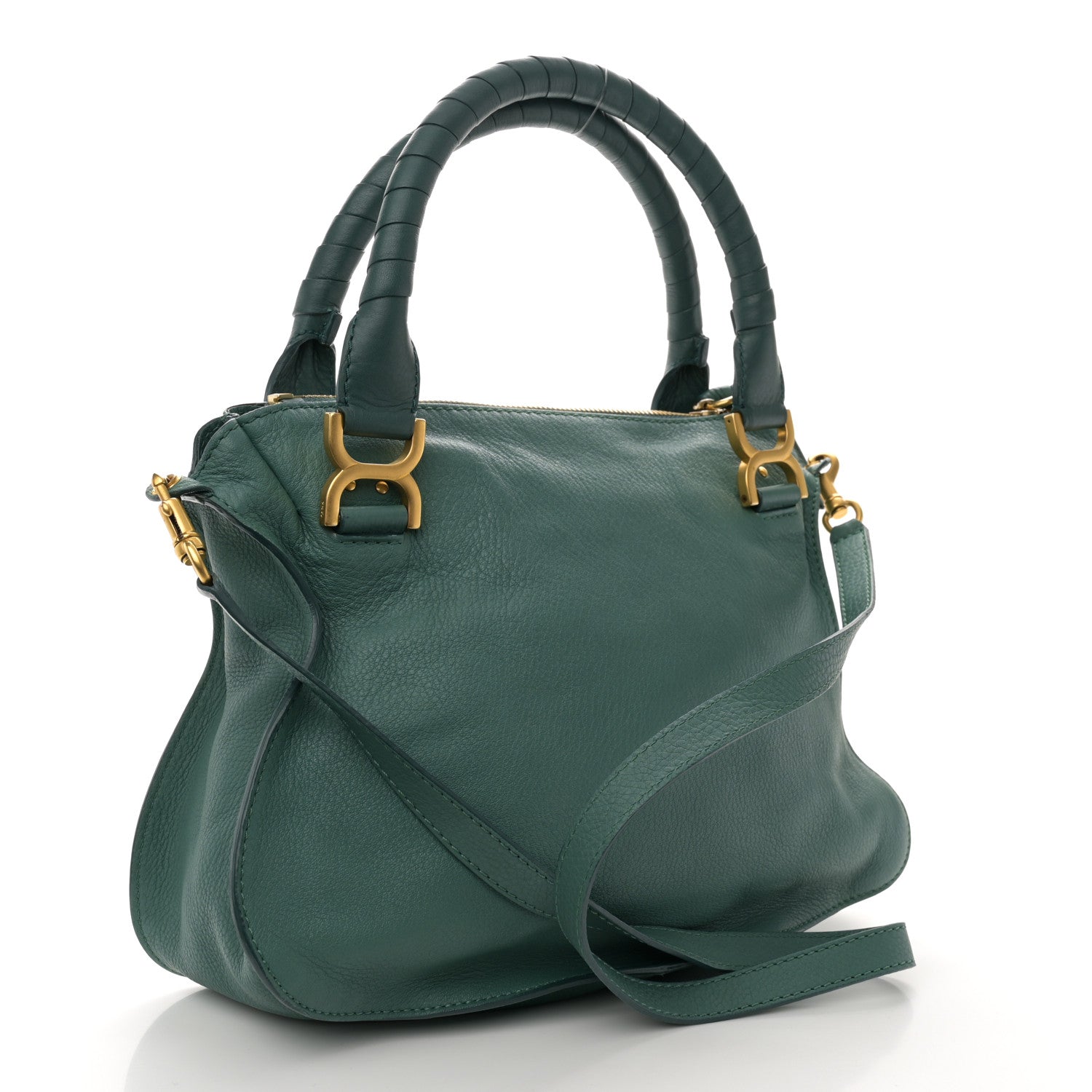 Chloe Calfskin Medium Marcie Satchel Emerald 3 of 11