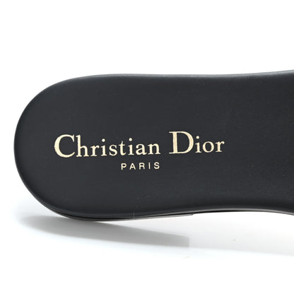 Christian Dior Canvas Embroidered Dway Mules Slide Sandals 37 Deep Blue 6 of 8