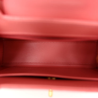 Chanel Shiny Aged Calfskin Quilted Nano Kelly Shopper Coral Pink 5 of 10