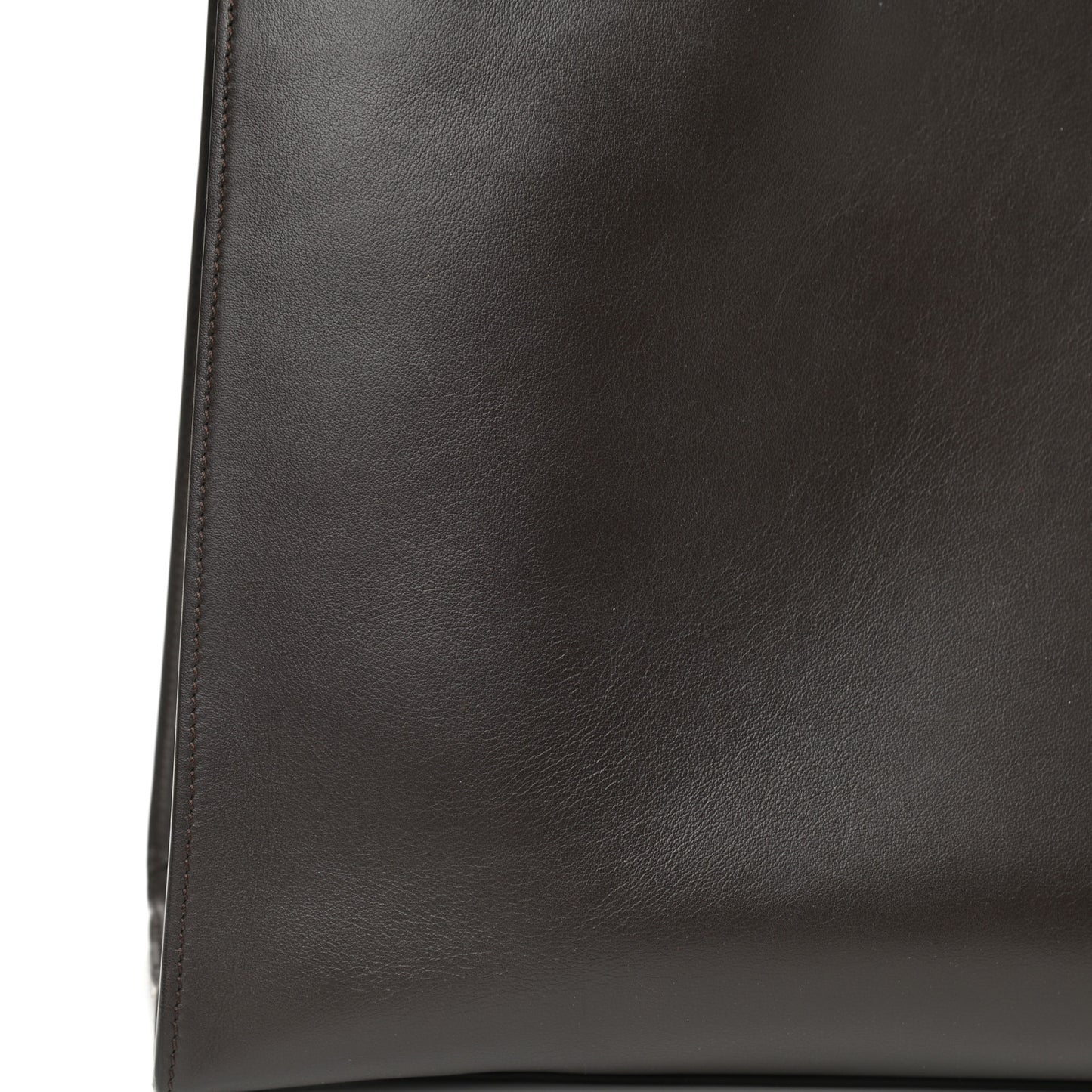 Calfskin Natalia Tote Dark Brown
