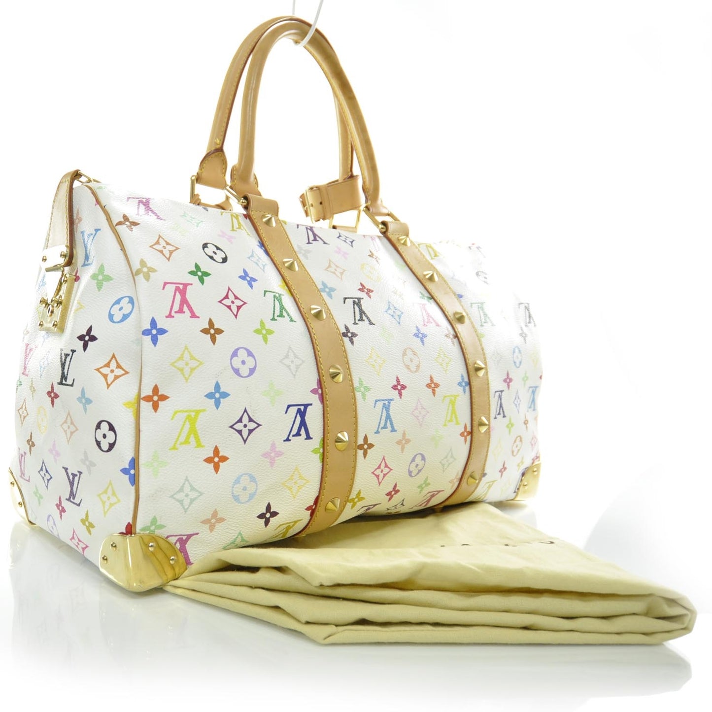 Monogram Multicolor Keepall 45 White