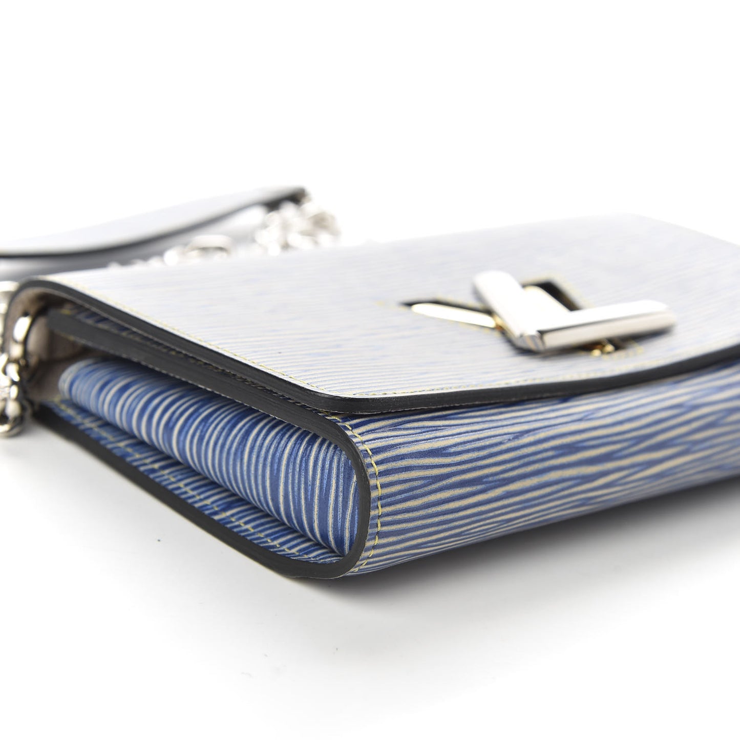 Epi Twist Chain Wallet Denim Light
