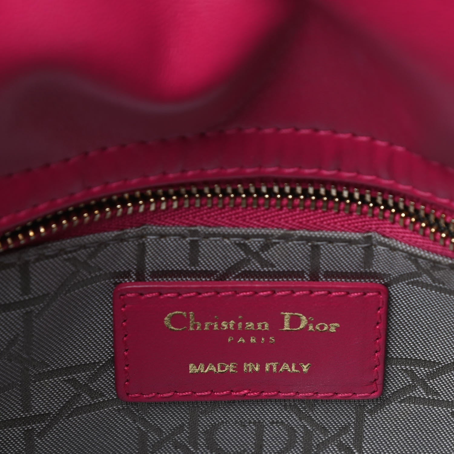 Christian Dior Lambskin Cannage Mini Lady Dior Fuchsia 7 of 10