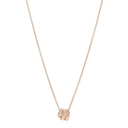 Bulgari 18K Rose Gold Diamond Serpenti Viper Demi Pave Pendant Necklace 1 of 5