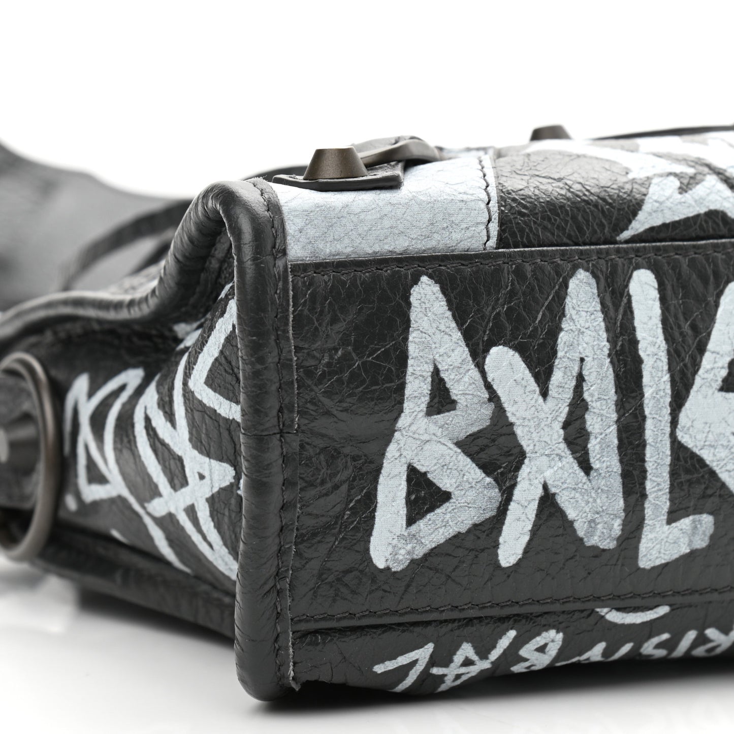 Agneau Arena Graffiti All Over Classic Hardware Mini City Gris Fossile White