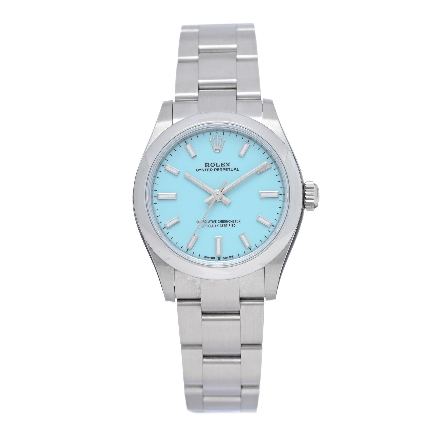 Rolex Stainless Steel 31mm Oyster Perpetual Watch Turquoise 277200 1 of 5