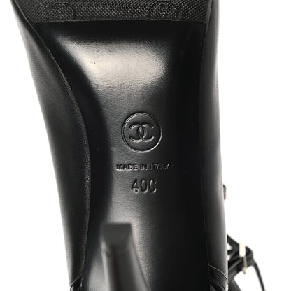 Chanel Patent Calfskin Lambskin Pumps 40 Black 6 of 8