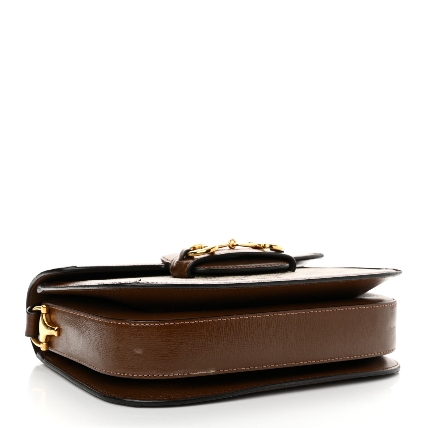 Gucci GG Supreme Monogram Horsebit 1955 Shoulder Bag Beige Brown Sugar 4 of 16