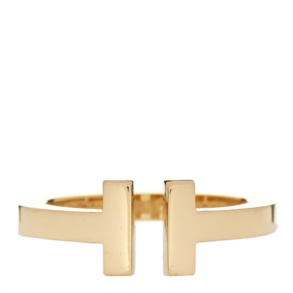 Tiffany 18K Yellow Gold T Square Ring 53 6.5 1 of 5