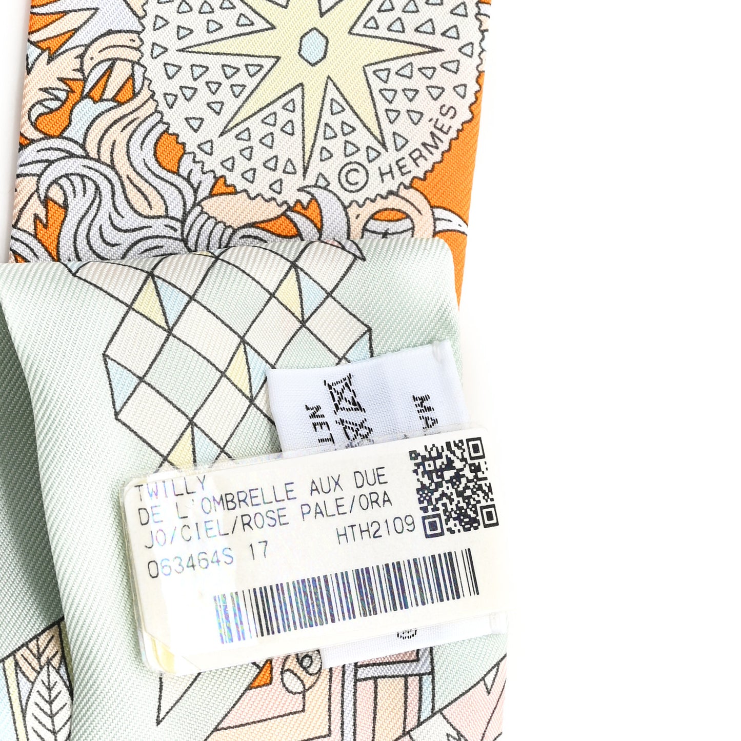 Silk De l'Ombrelle Aux Duels Twilly Ciel Rose Pale Orange