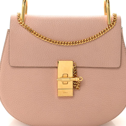 Chloe Grained Lambskin Drew Shoulder Bag Cement Pink 8 of 10