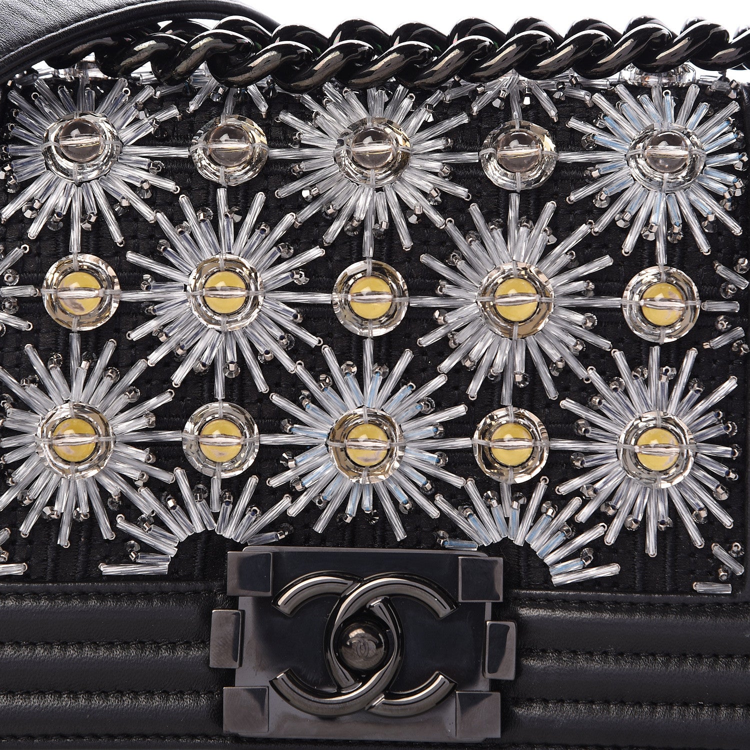 Chanel Lambskin Satin LED Metal Small Boy Flap Black 12 of 18