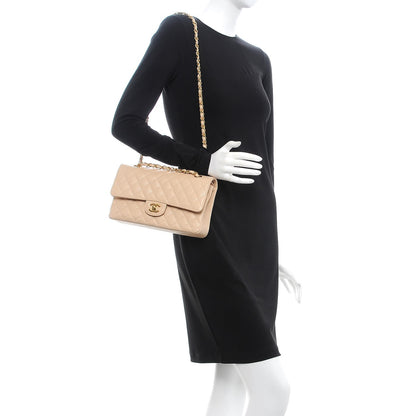 Chanel Caviar Quilted Medium Double Flap Beige Clair 2 of 8