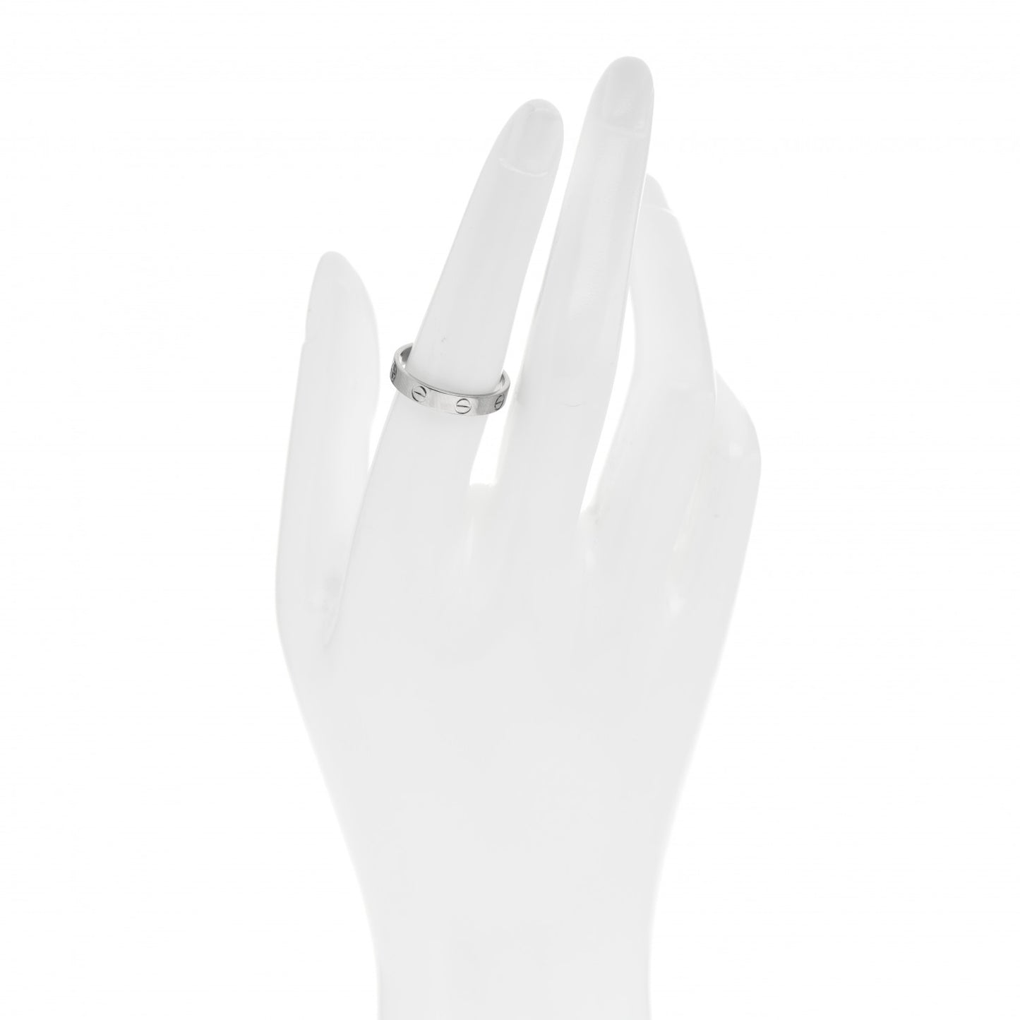 18K White Gold 3.5mm LOVE Wedding Band Ring 55 7.25