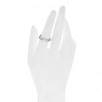 Cartier 18K White Gold 3.5mm LOVE Wedding Band Ring 55 7.25 2 of 4