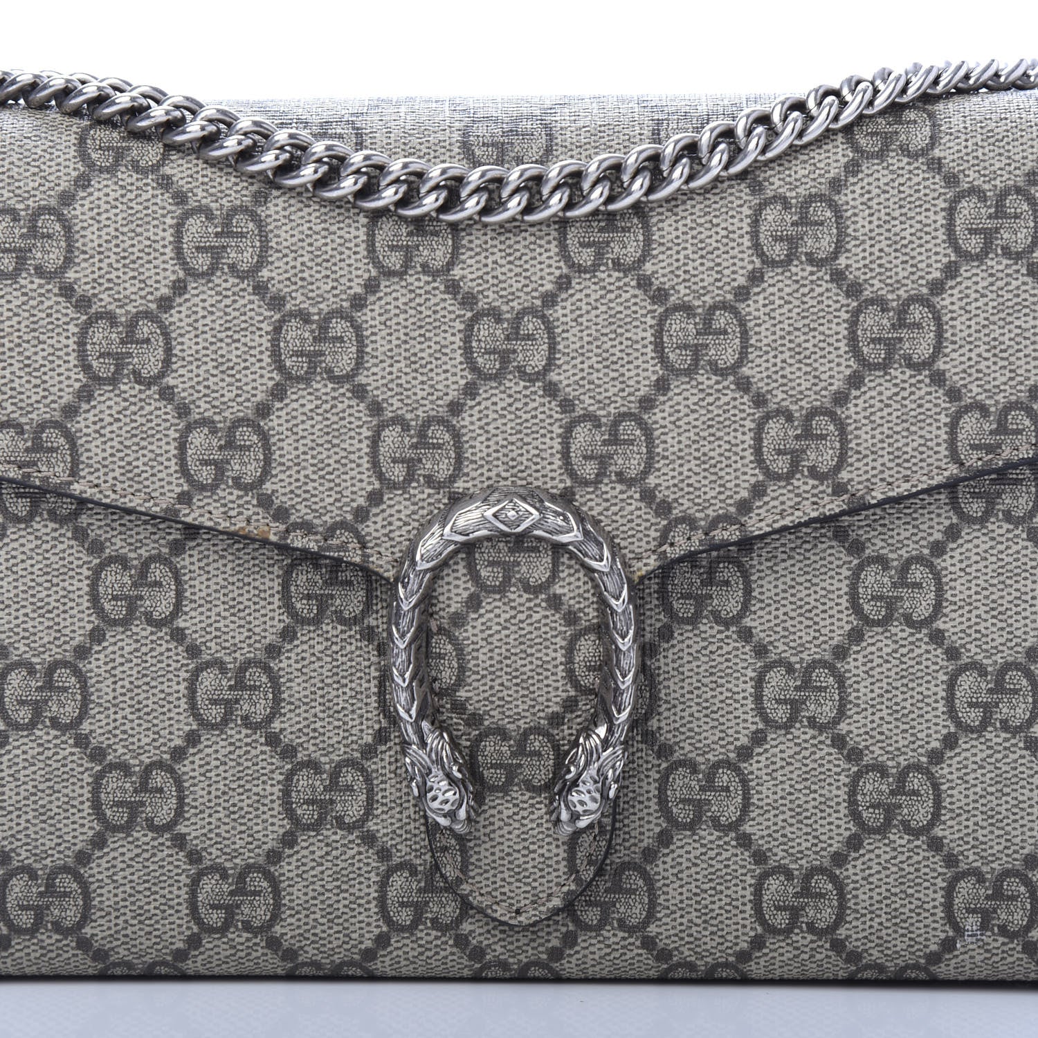 Gucci GG Supreme Monogram Mini Dionysus Chain Wallet Beige Black 10 of 10