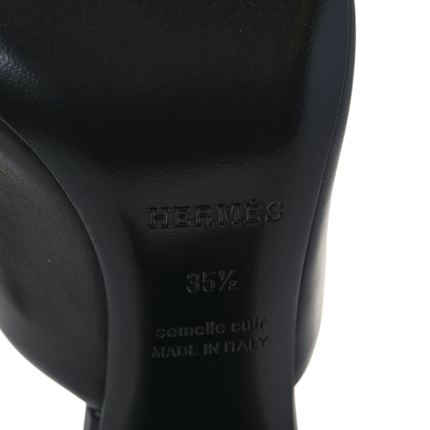 Hermes Calfskin Camilla Mules 35.5 Black 7 of 10