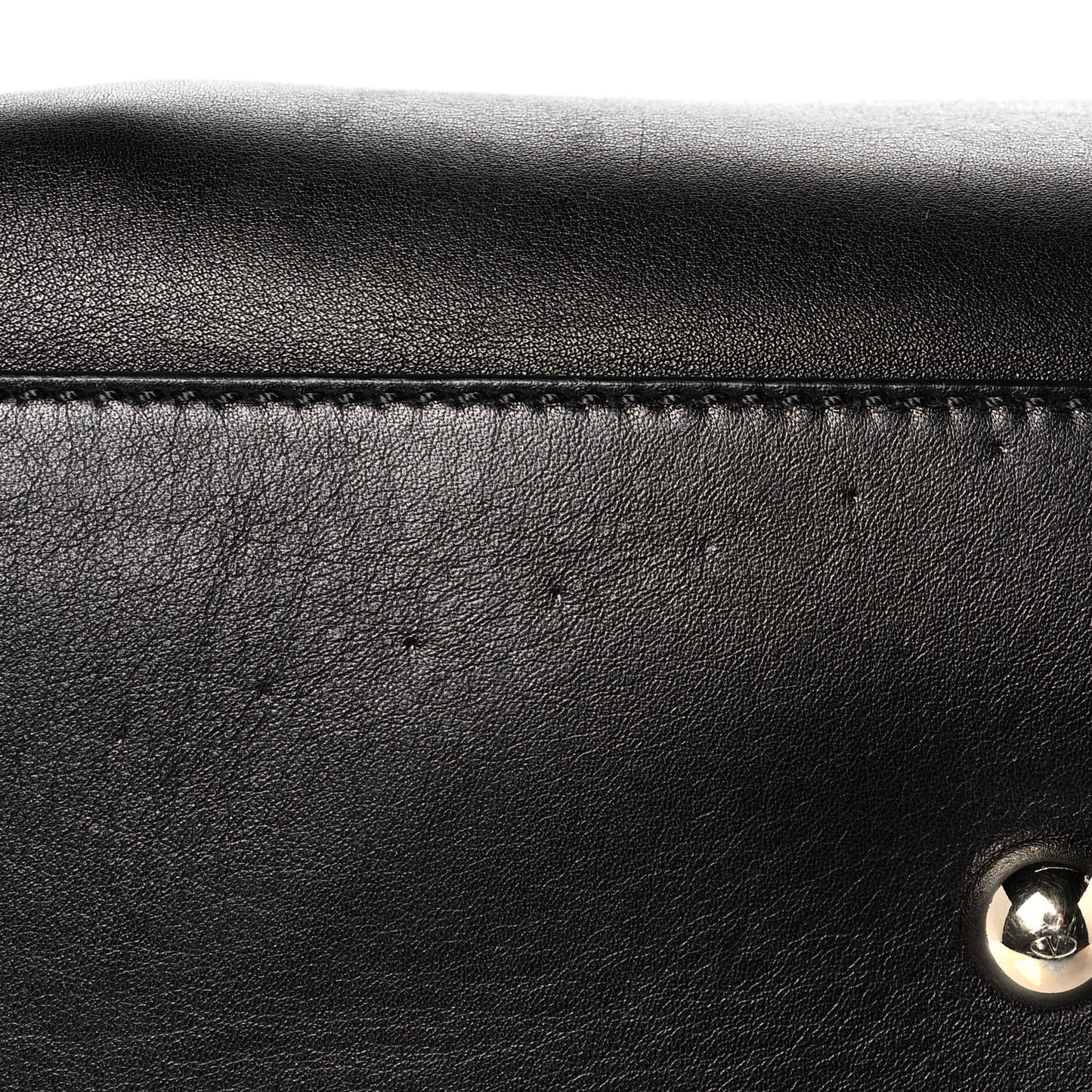 Vitello Rockstud Dome Shopper Black