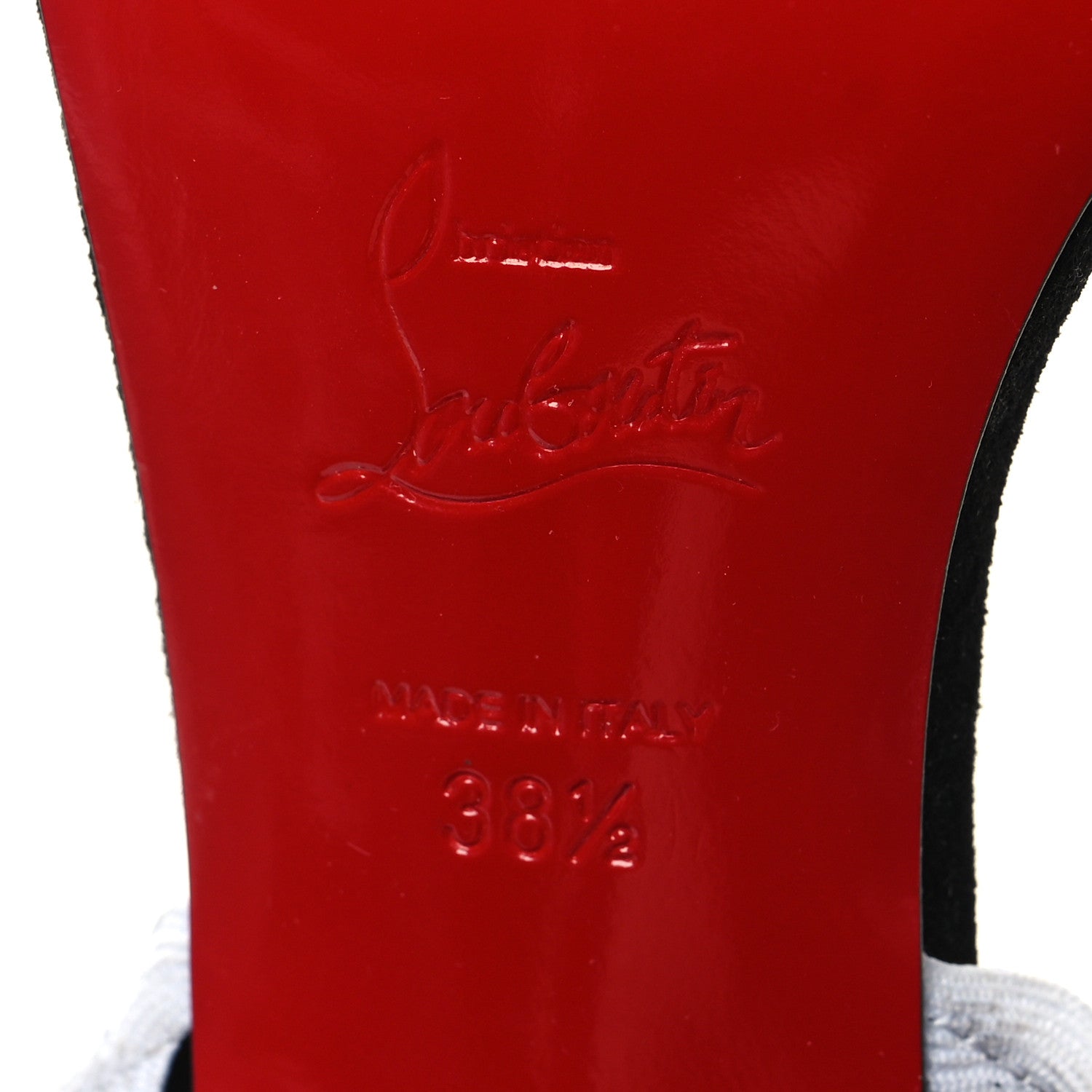 Christian Louboutin Veau Velours Corolobessa 85 Sandals 38.5 Black White 6 of 7