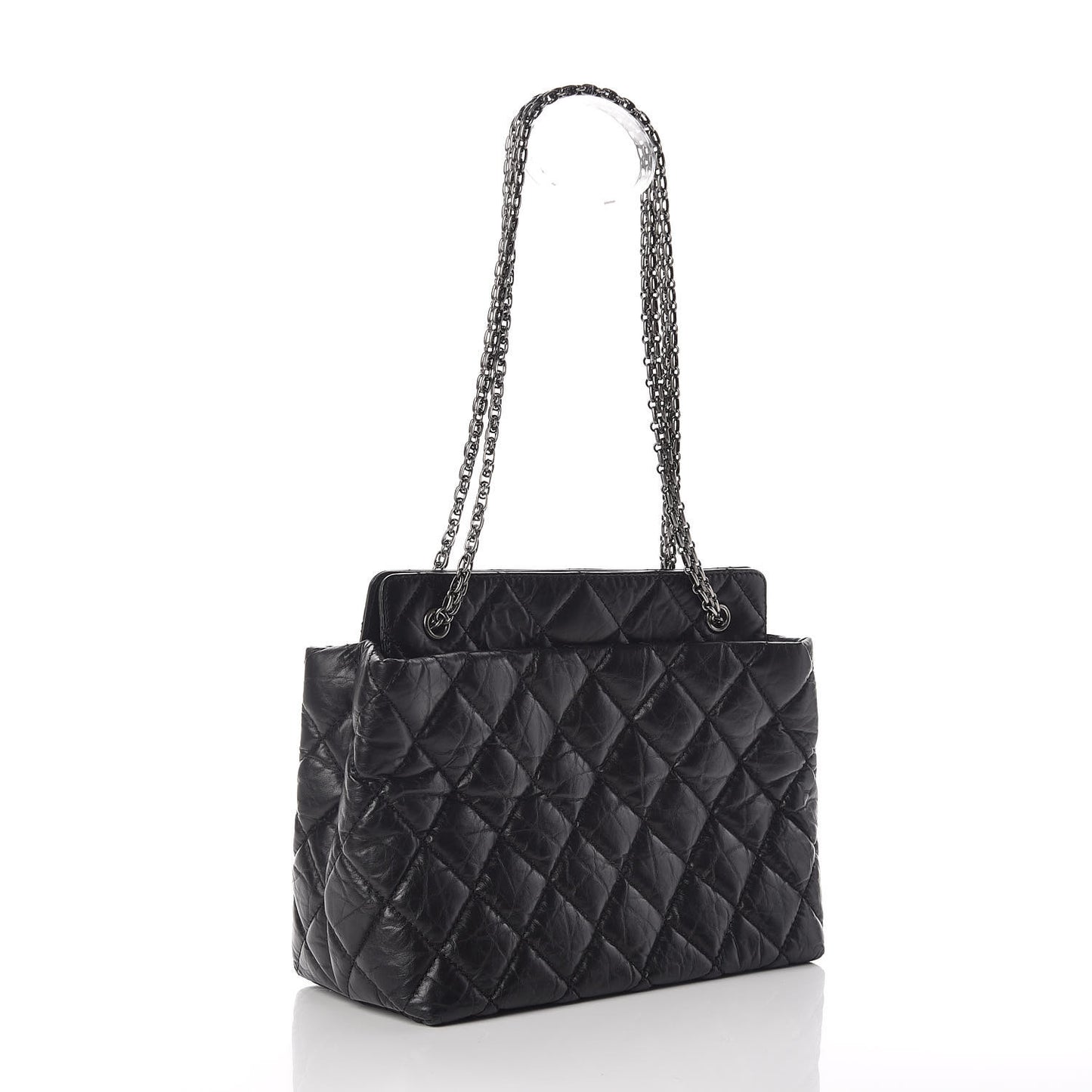 Aged Calfskin Reissue 2.55 Tote Black