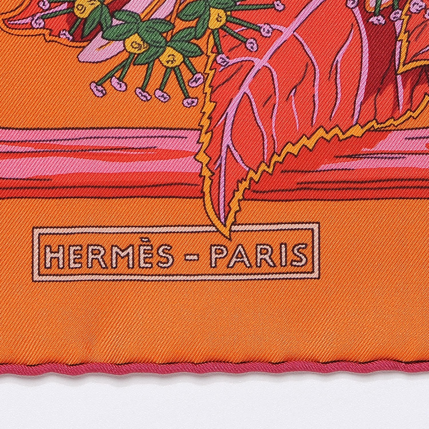 Hermes Silk Printed Mythes et Metamorphoses Scarf 90 Orange Rouge Vif Brique 4 of 7
