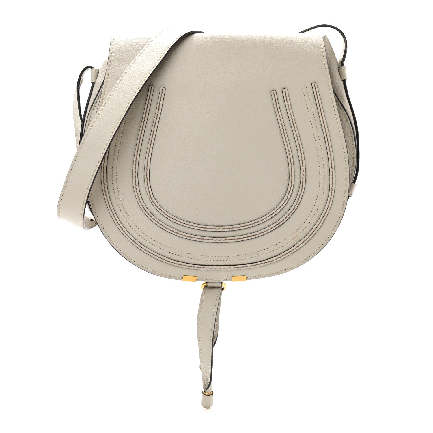 Chloe Calfskin Medium Marcie Round Crossbody Bag Dove 1 of 14